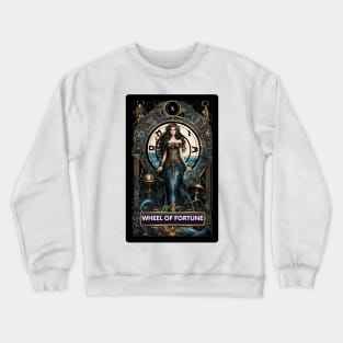 The Wheel Of Fortune Mermaid Tarot Card Crewneck Sweatshirt